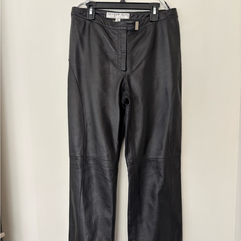 Y2K mid rise leather pants